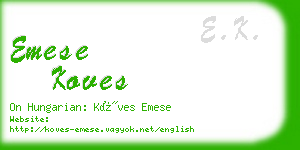 emese koves business card